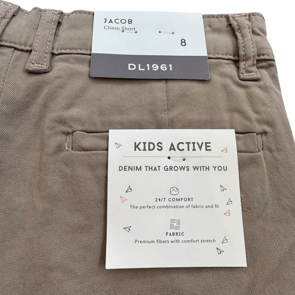 DL1961 Jacob Chino Shorts Boy's Size 8 NWT Sandbar - Picture 3 of 5